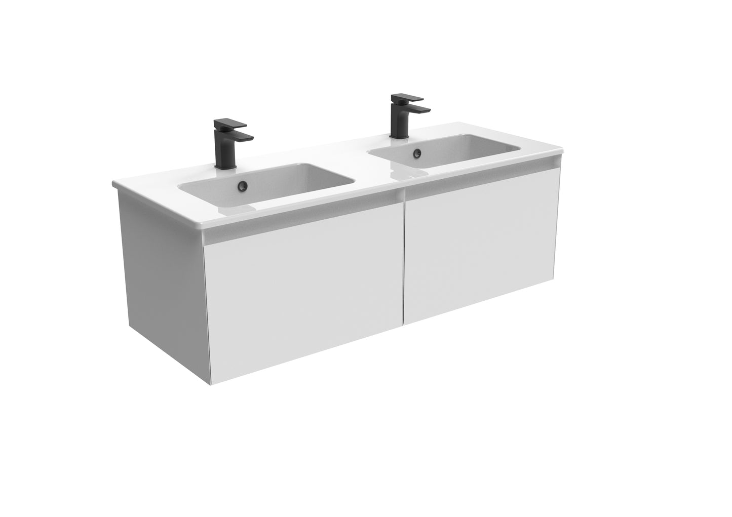 UNI 120x47cm 2 bowl washbasin 1TH
