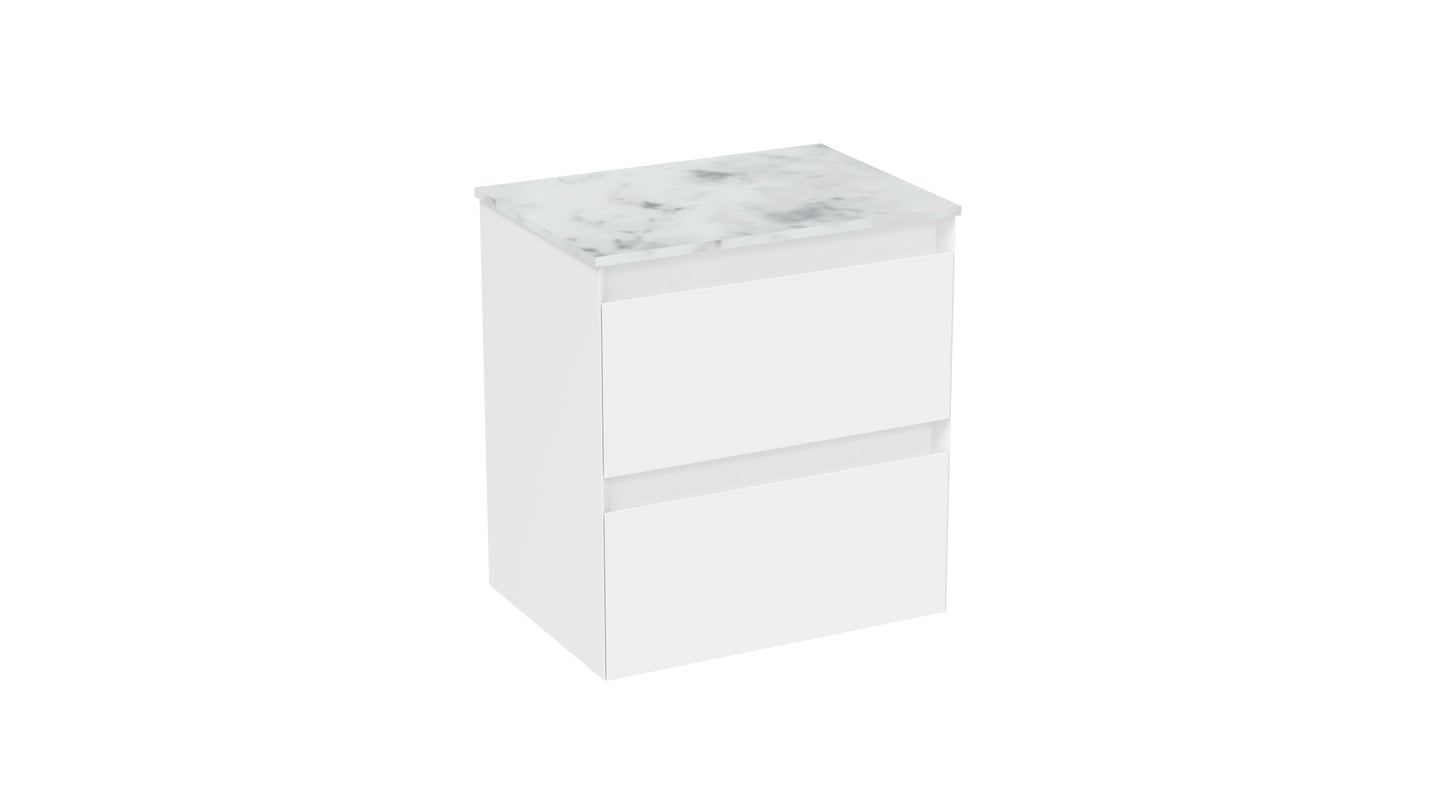 UNI 50cm 2 drawer wall mounted unit