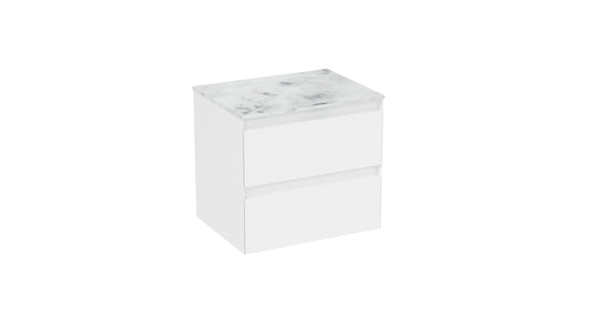 UNI 60cm 2 drawer wall mounted unit
