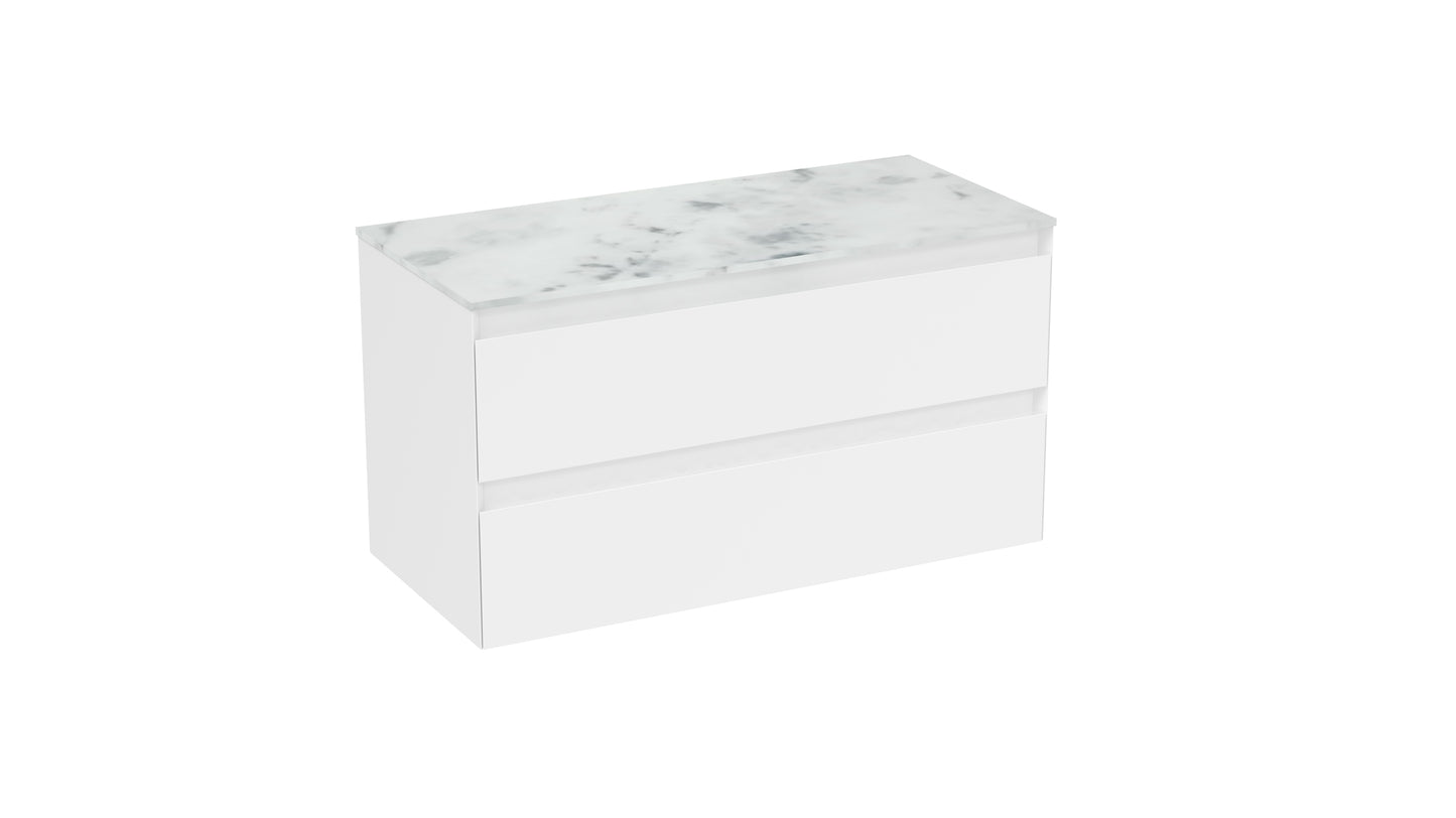 UNI 100cm 2 drawer wall mounted unit