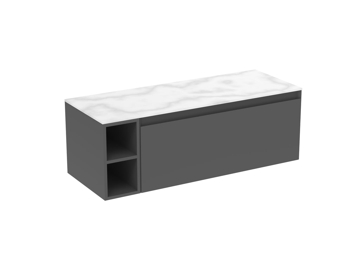 UNI 120cm Kit - 100cm 1 Drawer wall mounted, 20cm Spacer & 120cm Countertop