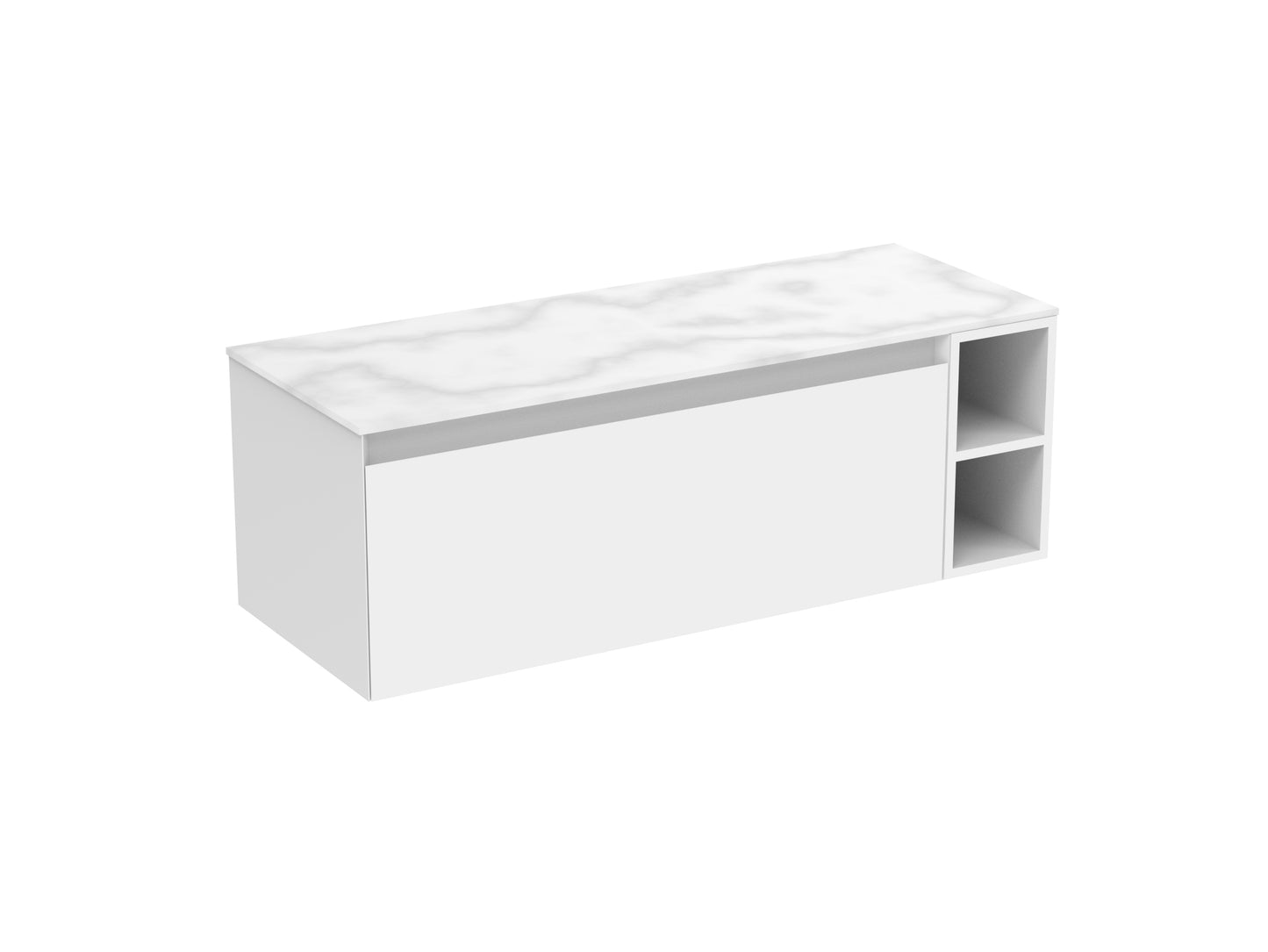 UNI 120cm Kit - 100cm 1 Drawer wall mounted unit, 20cm Spacer & 120cm Countertop