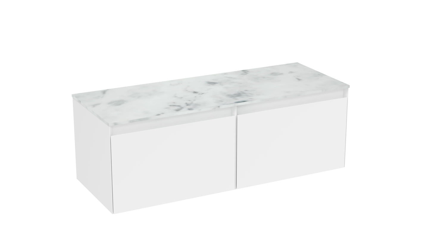 UNI 120cm 2 drawer wall mounted unit