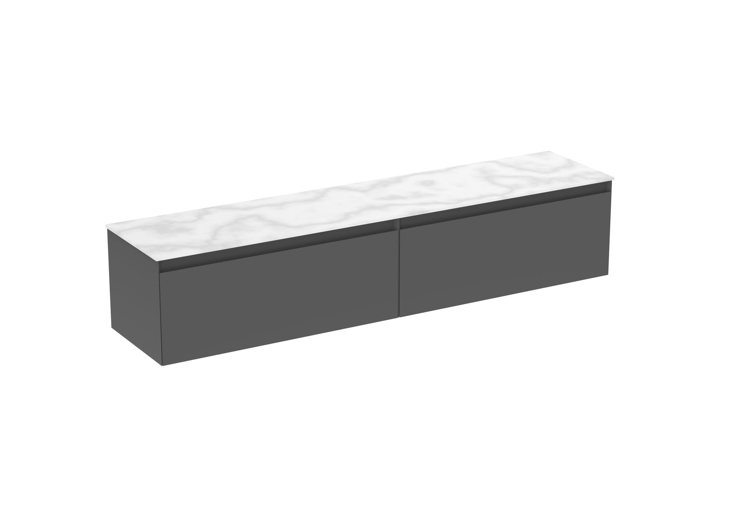 UNI 200cm Kit - 2 x 100cm 1 Drawer Wall Mounted Unit & 200cm Countertop
