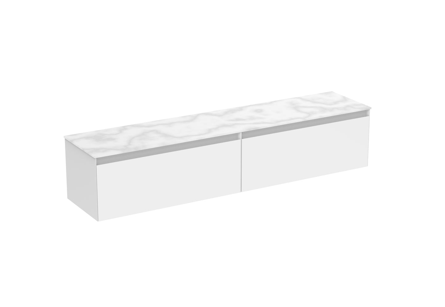 UNI 200cm Kit - 2 x 100cm 1 Drawer Wall Mounted Unit & 200cm Countertop