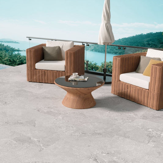 Dragos Grey Stone Effect Matt Porcelain Tile 650x450mm