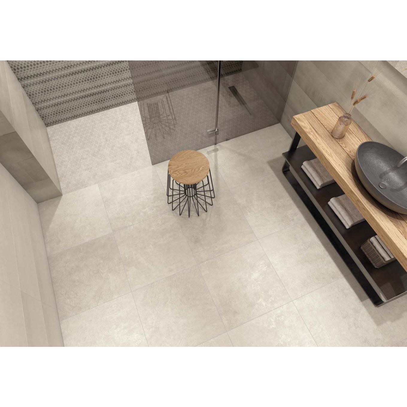 Donovan Tan Concrete Effect Porcelain Tile 900x900mm