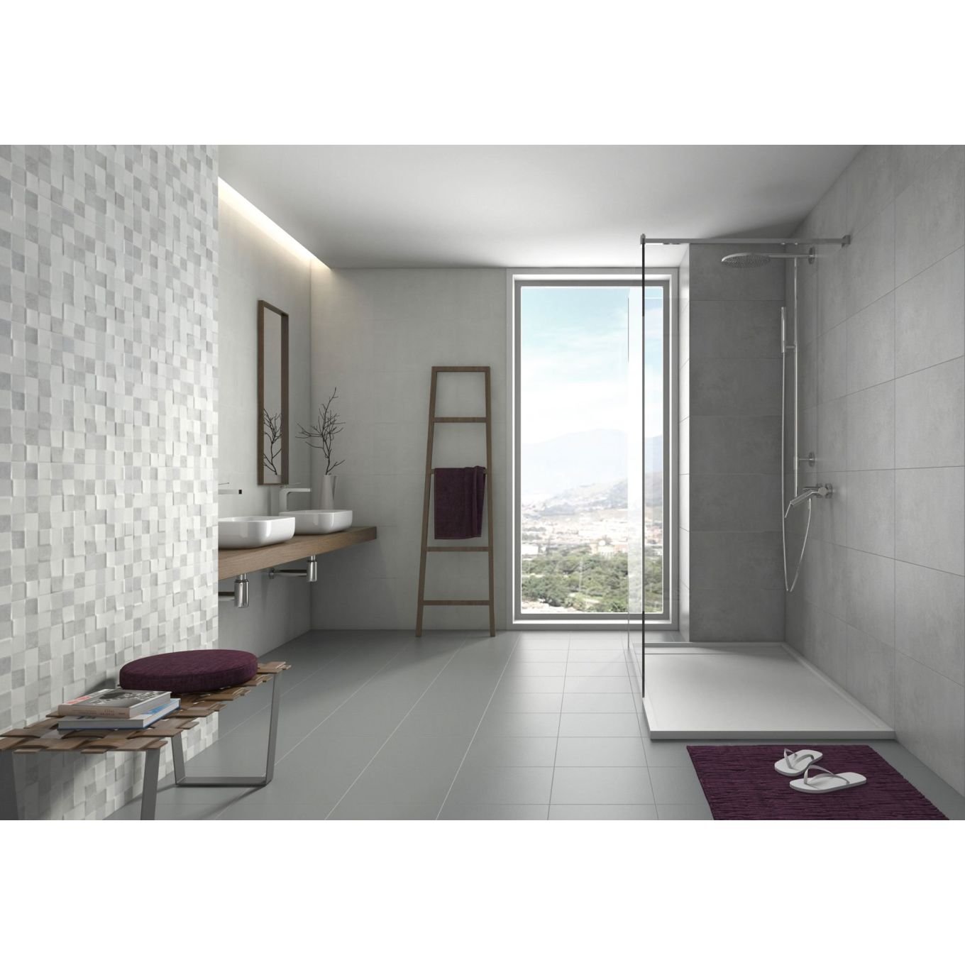 Studis Gris Mosaic Ceramic Tile 330x550mm