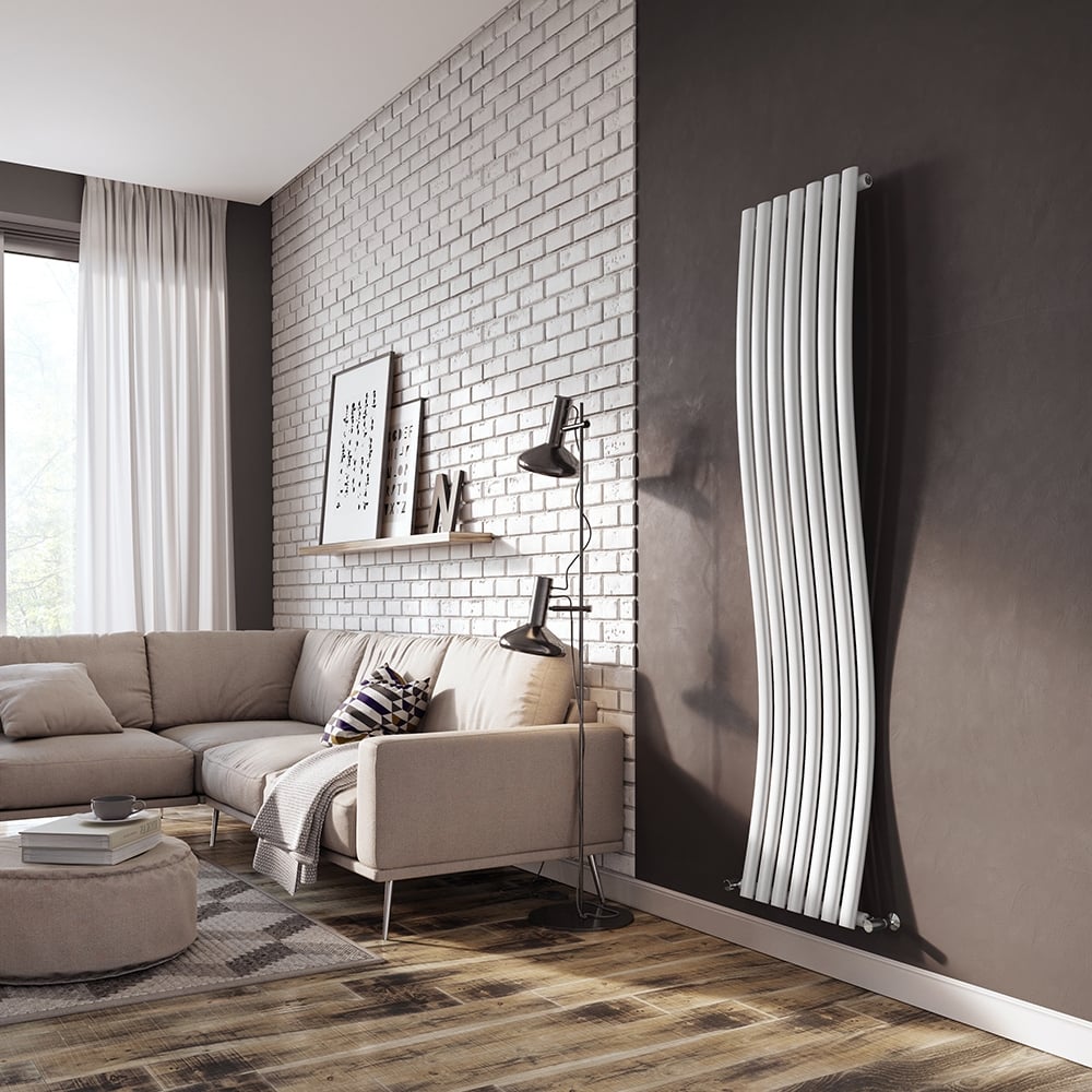 Gamma White Vertical Wave Radiator 1785x413mm