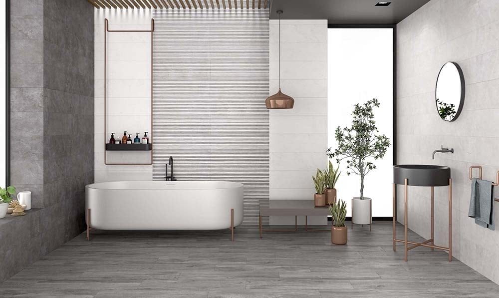 Krakow White Matt Ceramic Tile 250x805mm