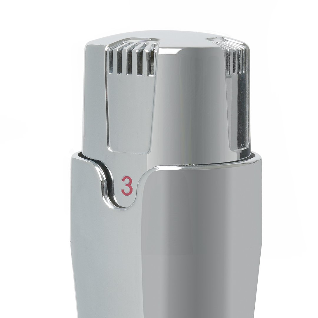 Thermostatic Chrome Angled Pair of Radiator Valves