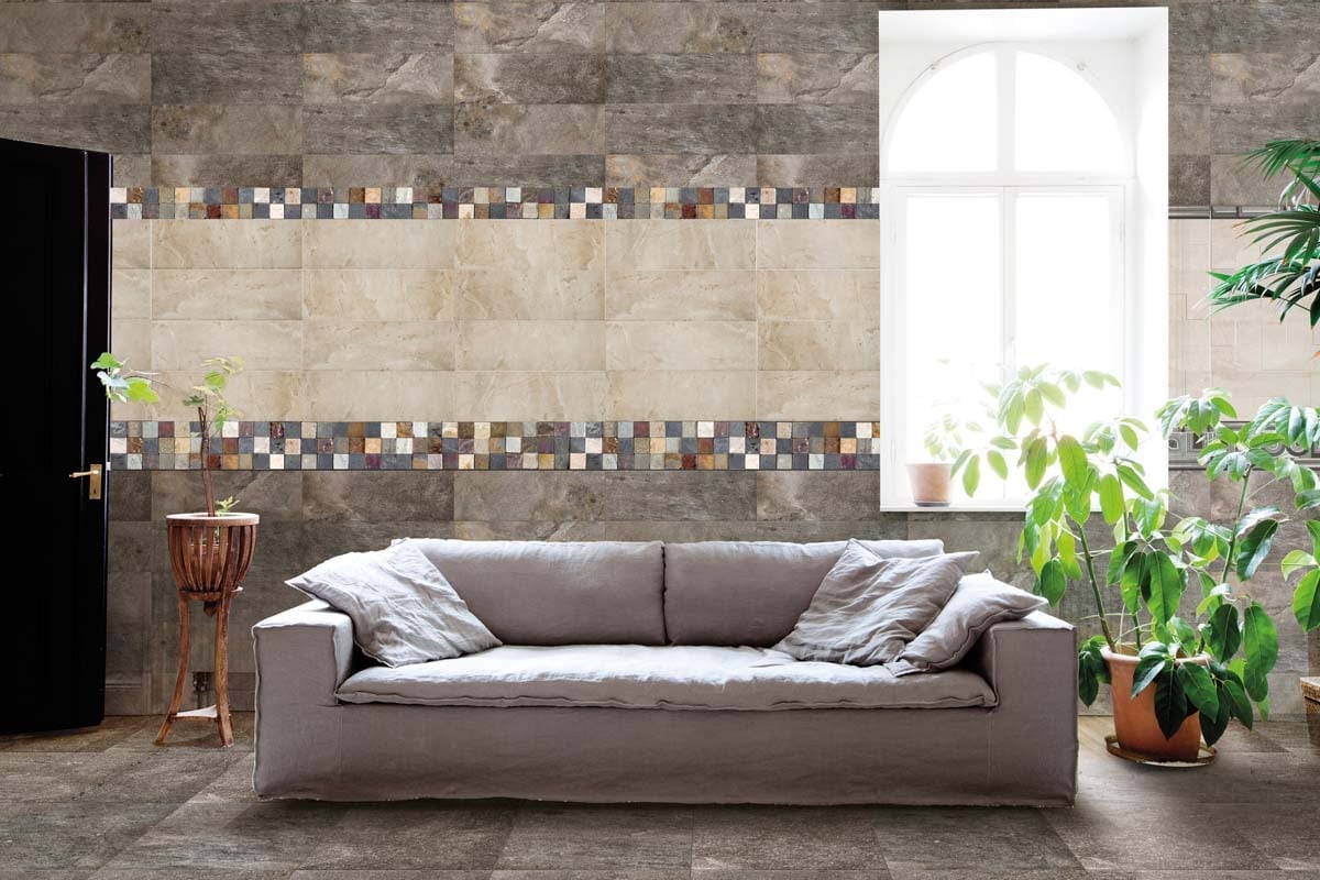 Noble Dark Stone Ceramic Tile 200x600mm