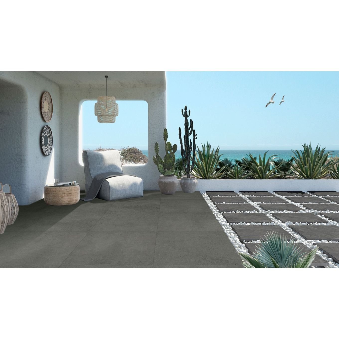 Hamburg Graphite Outdoor Porcelain Tile 900x900mm