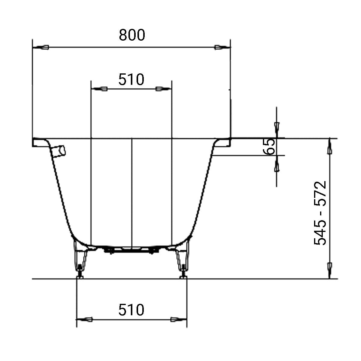 Kaldewei Puro Duo Double Ended Steel Bath 0TH - 1800x800mm