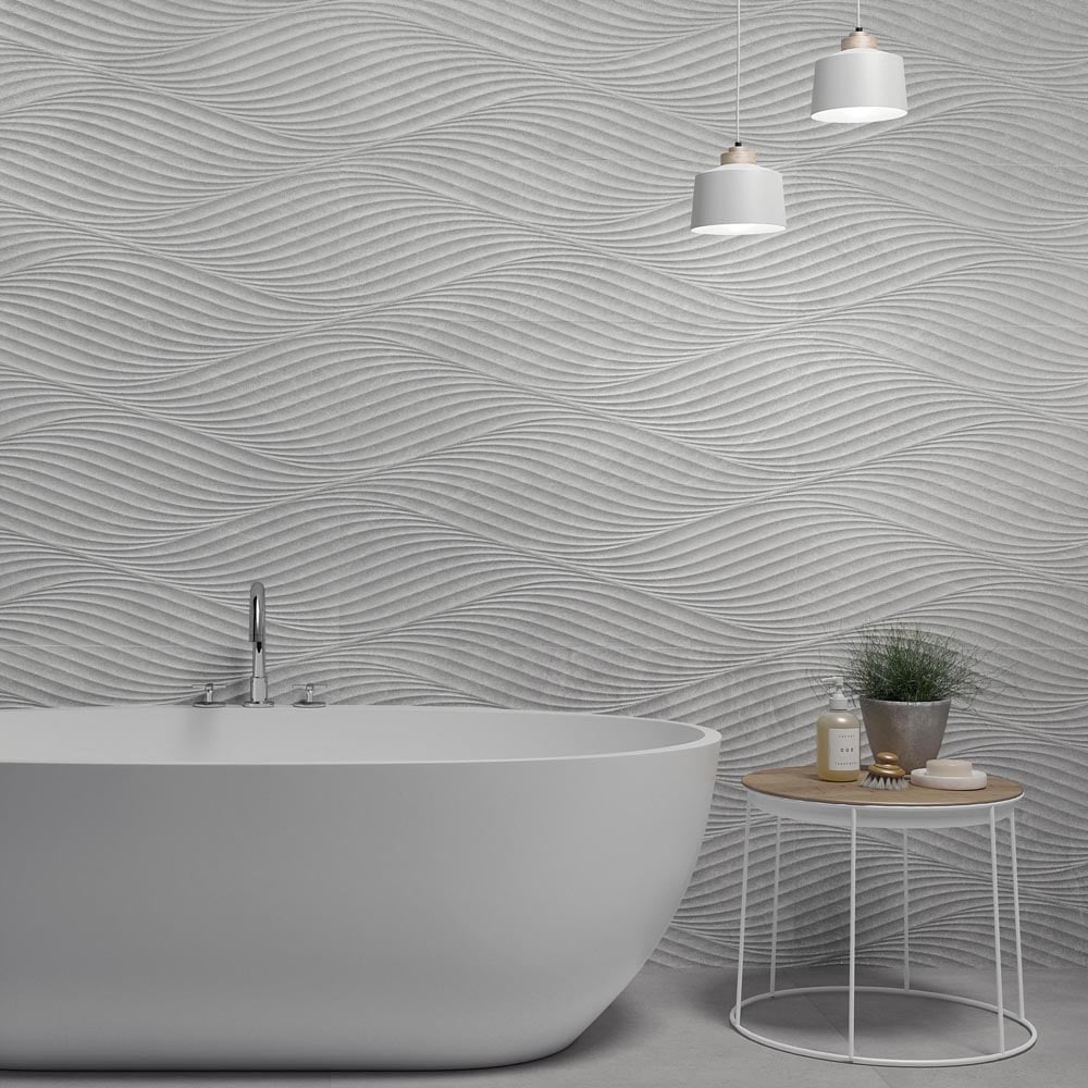 Earth Silver Decor Matt Ceramic Tile 320x900mm