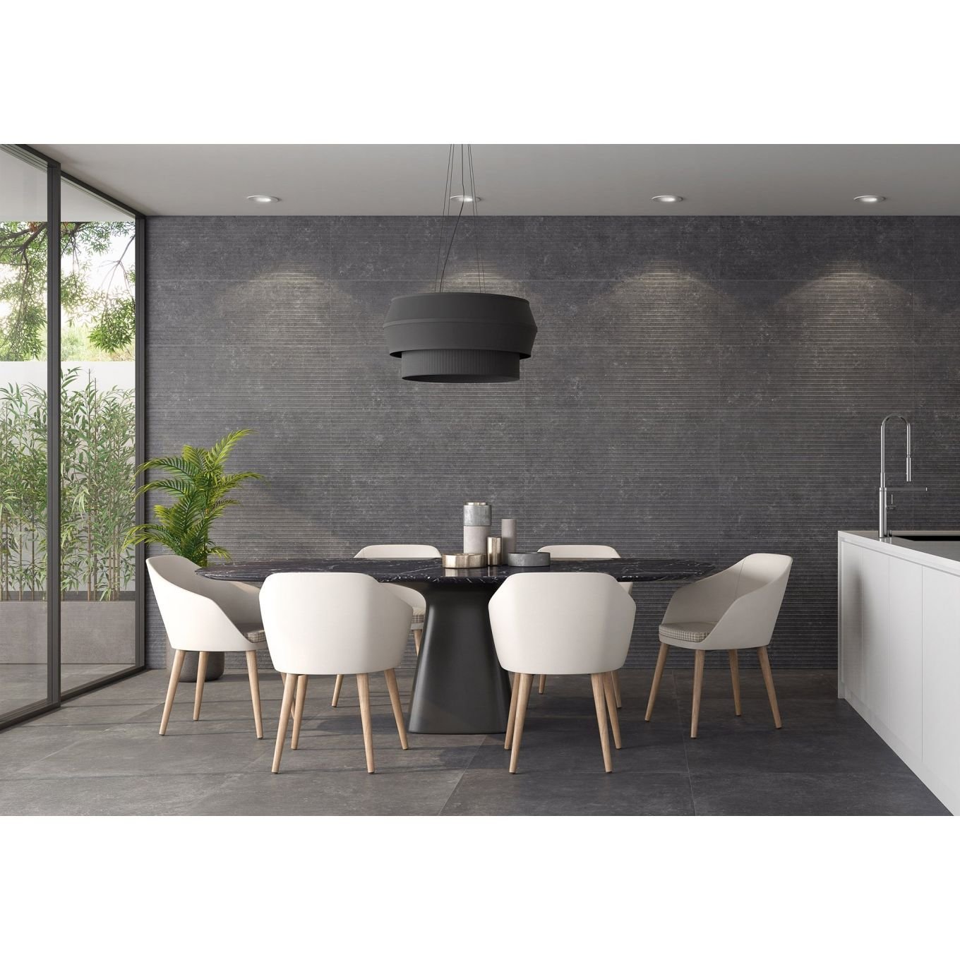 Rock Graphite Matt Ceramic Tile 250x750mm