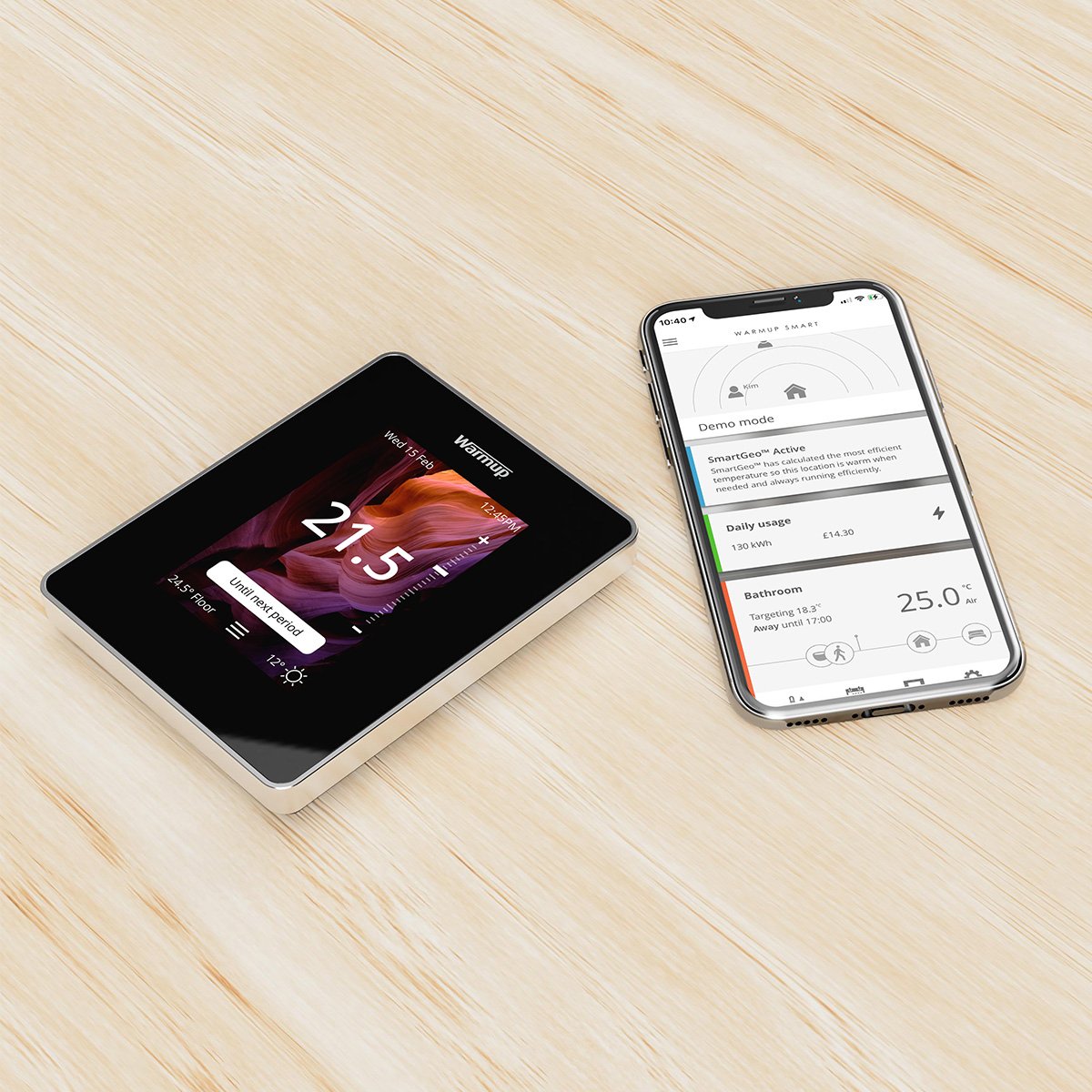 Warmup 6iE Wi-Fi Thermostat Onyx Black