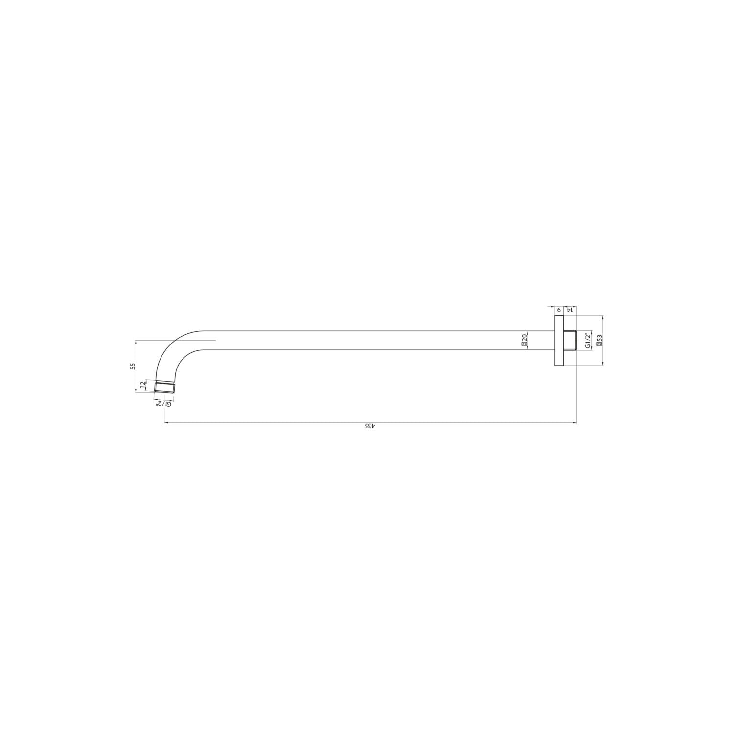 Round Extended Wall Arm