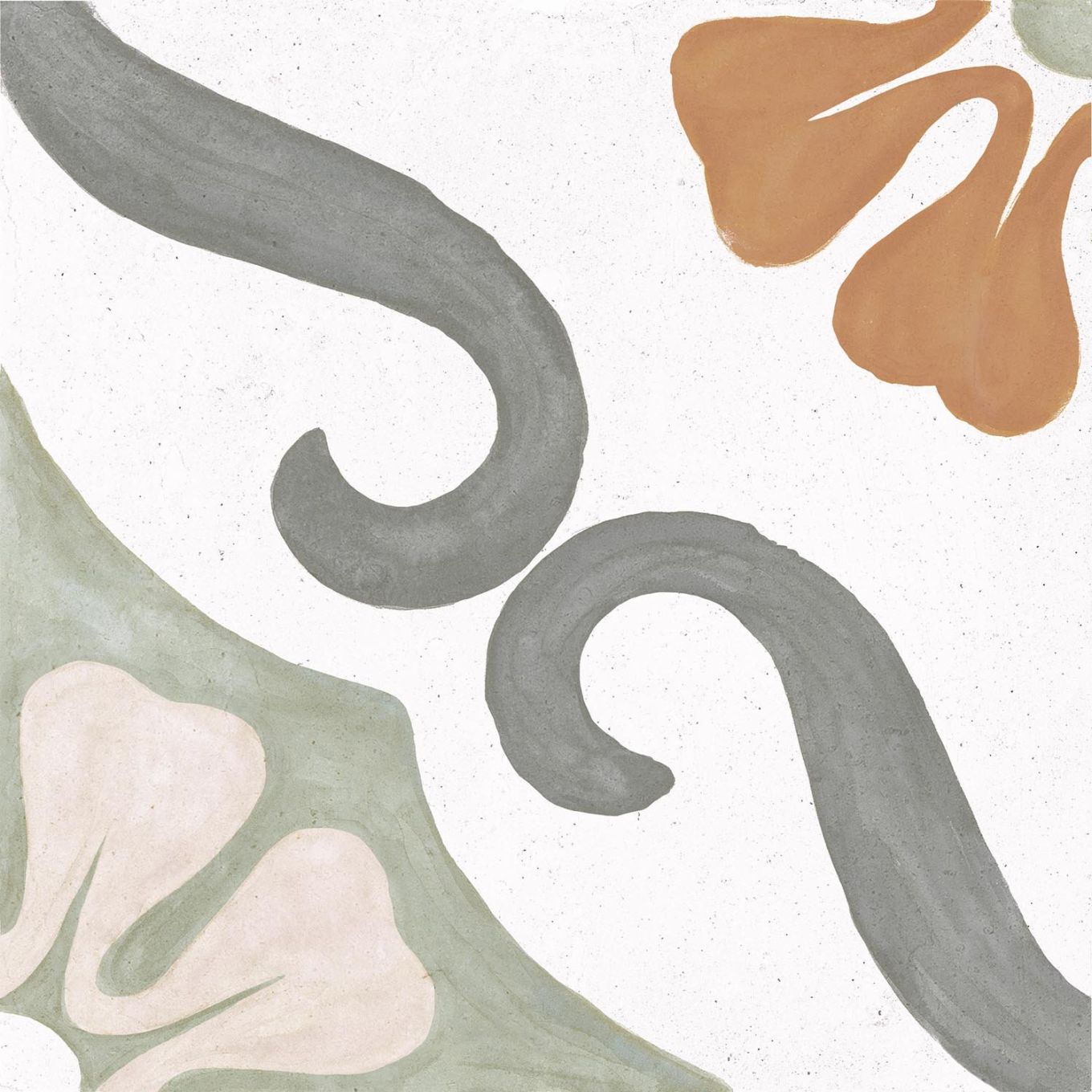Sicily Green Matt Porcelain Patterned Tile 223x223mm
