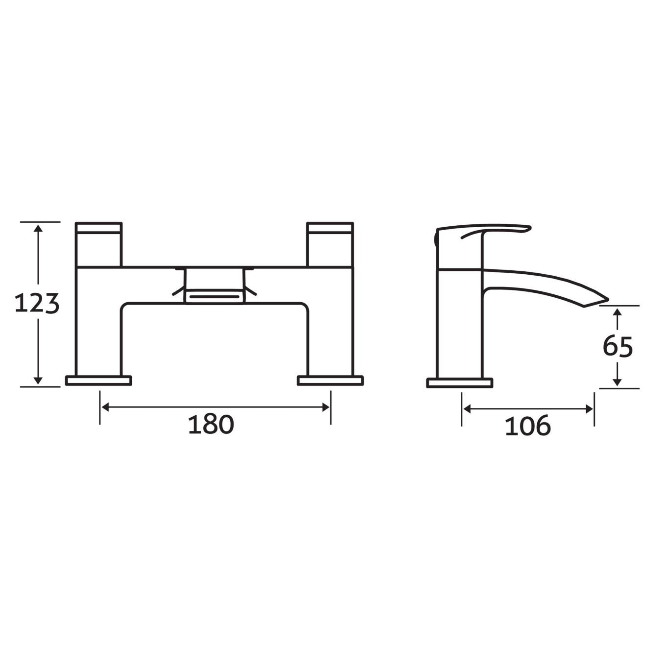 Tear Chrome Bath Filler Tap
