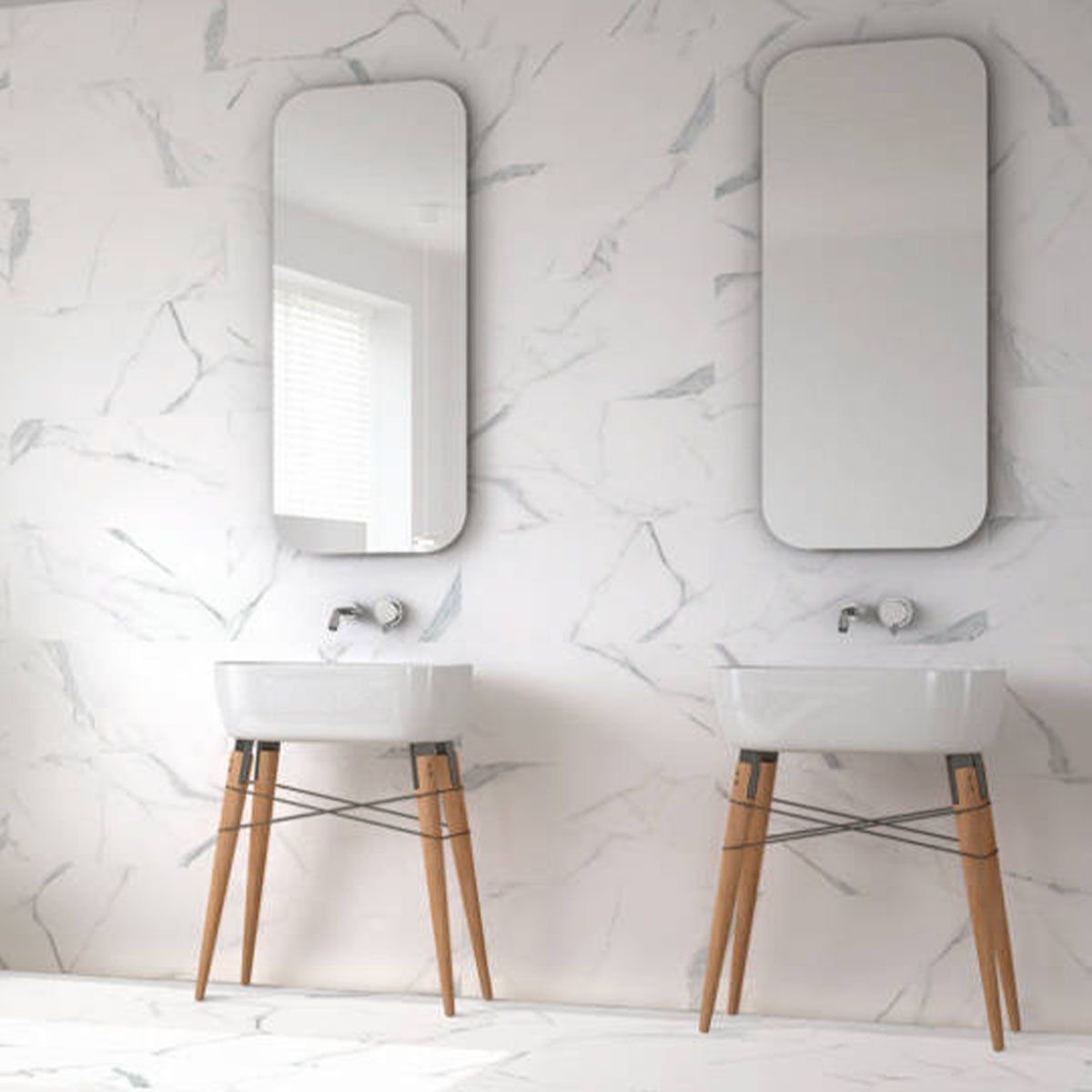 Marble Blanco Semi-Lappato Ceramic Tile 200x500mm