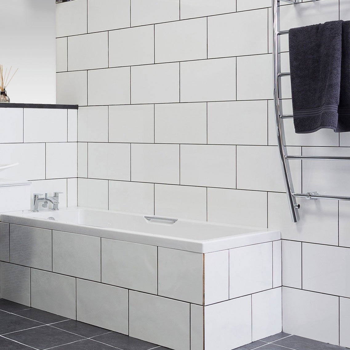 Blanco White Gloss Ceramic Wall Tile 250x400mm