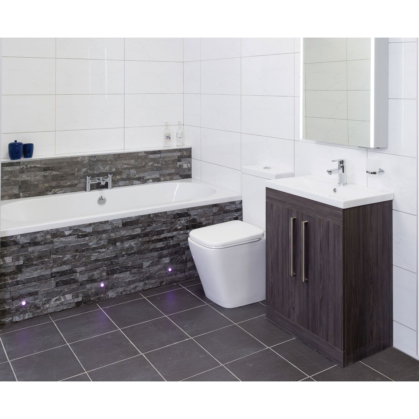 Prom Dark Brick Split Faced Porcelain Tile 300x600mm