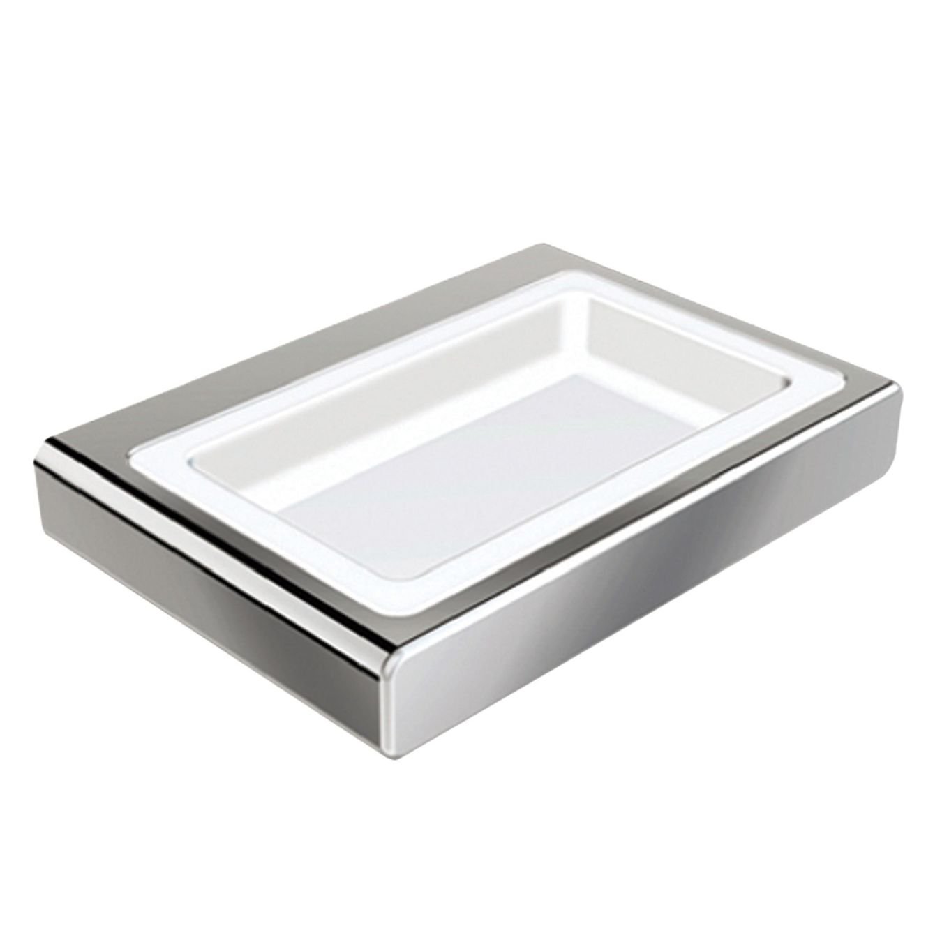 Vento Chrome Ceramic Soap Dish