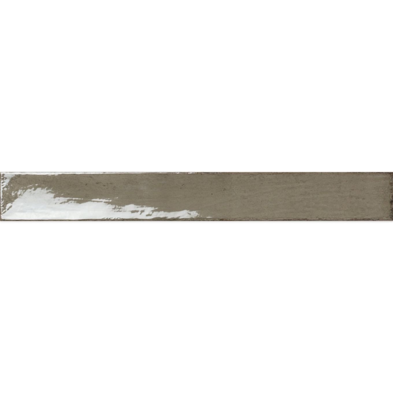 Capri Olive Green Gloss Ceramic Brick Tile 400x50mm