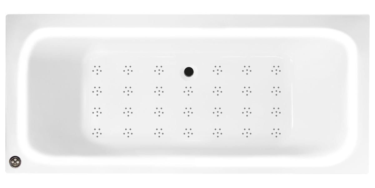 Simply Air Metro Super-Strong Acrylic Double Ended Bath 1700x750mm