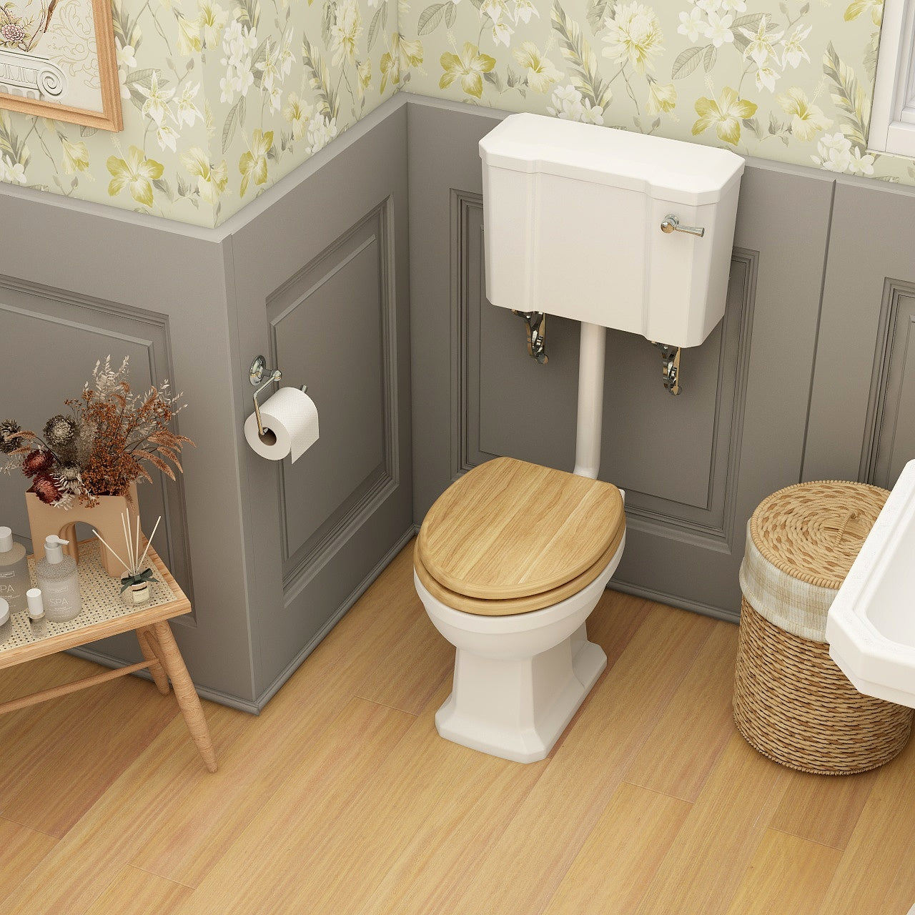 Wyndham low level cistern with internal fittings