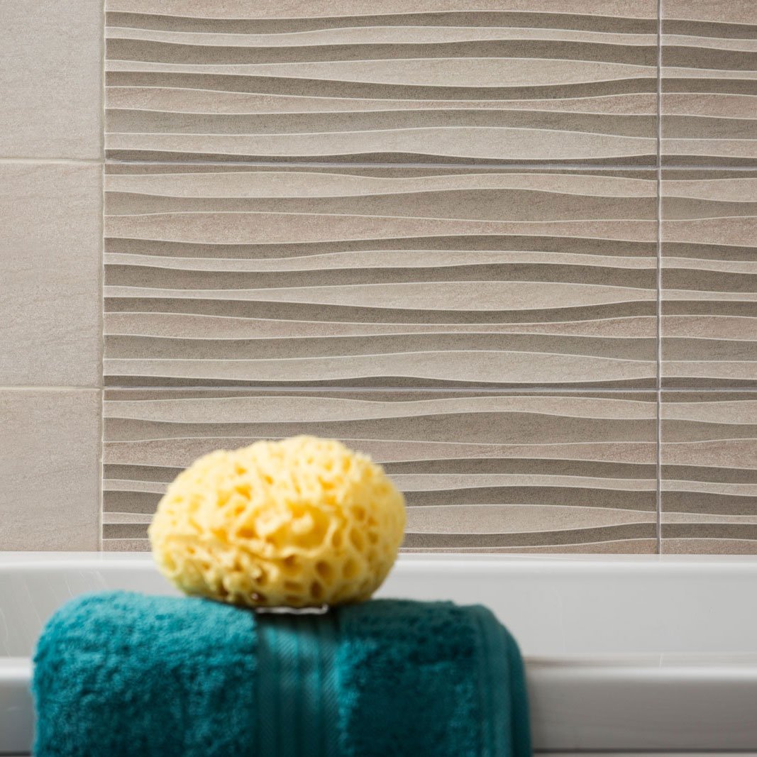 Milne Relieve Mix Gris Matt Feature Wall Tile 200mmx500mm
