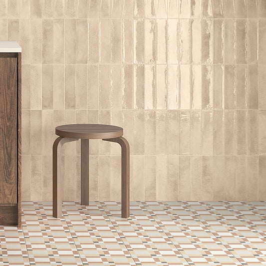 Babylon Brown Gloss Ceramic Brick Tile 246x60mm