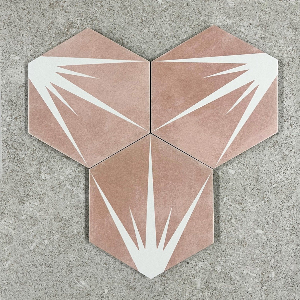 Lotus Hex Matt Pink Hexagon Porcelain Tile 198x228mm