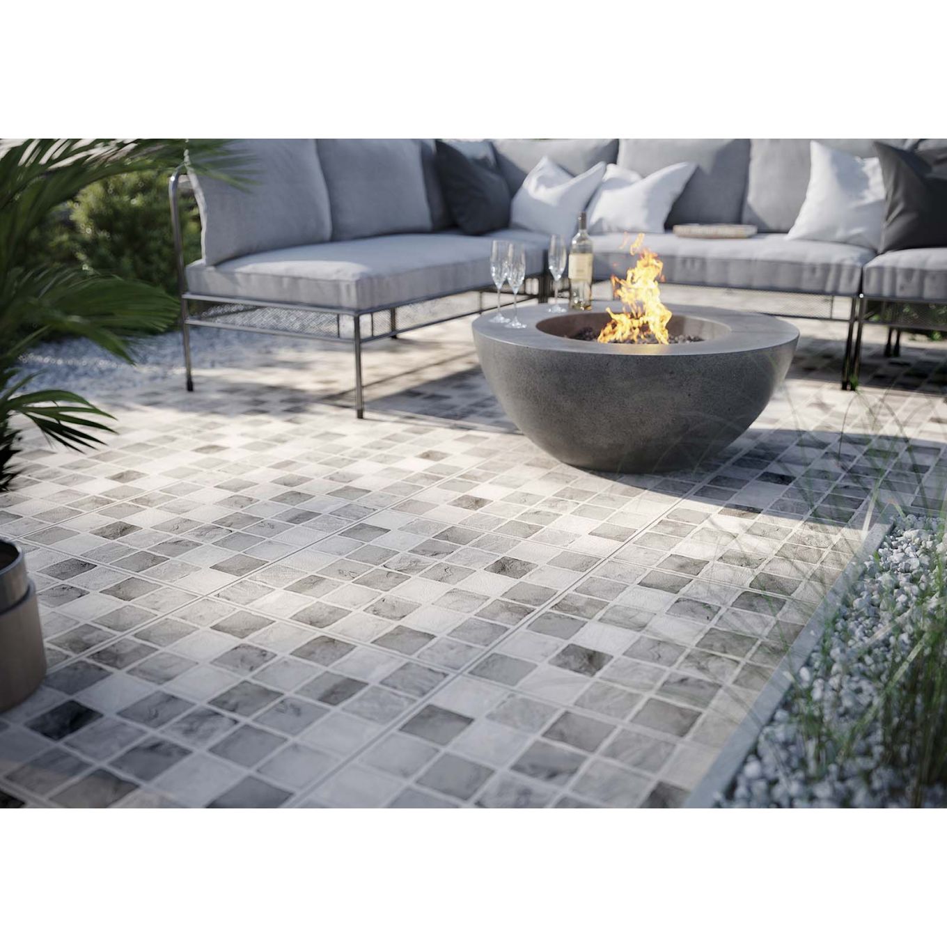 Cobble Matt Outdoor Porcelain Tile 610x610mm