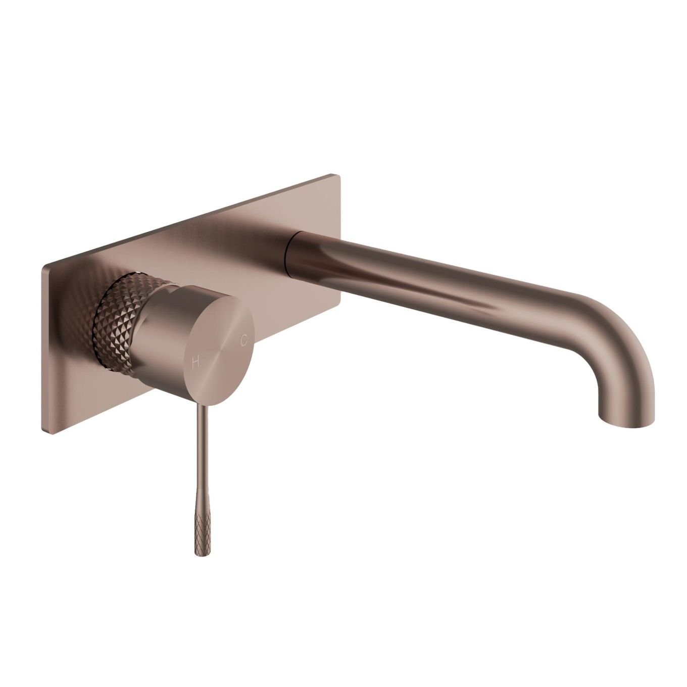 Moray Satin Bronze Knurled Wall Mounted Basin Tap