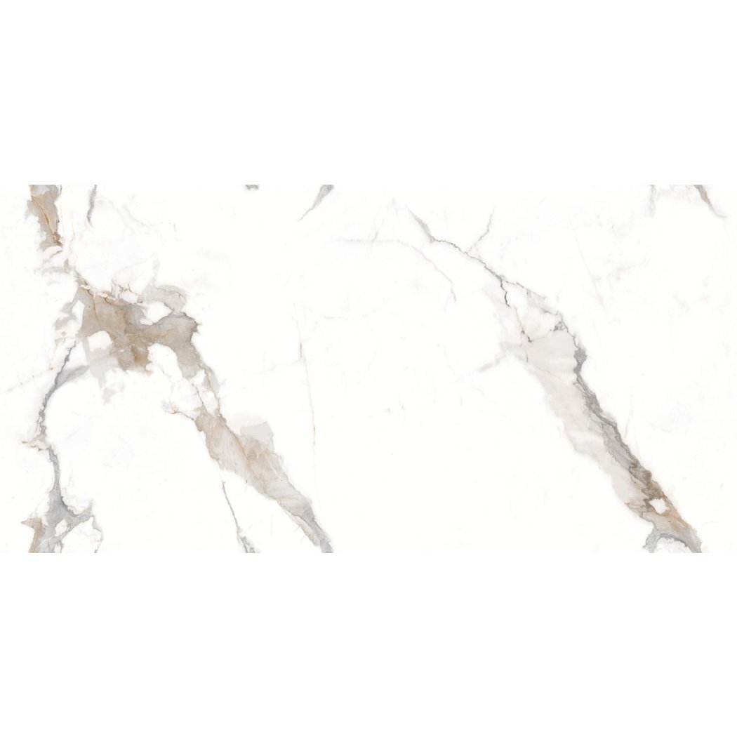 Stockholm White Marble Uniglow Porcelain Tile 1200x600mm