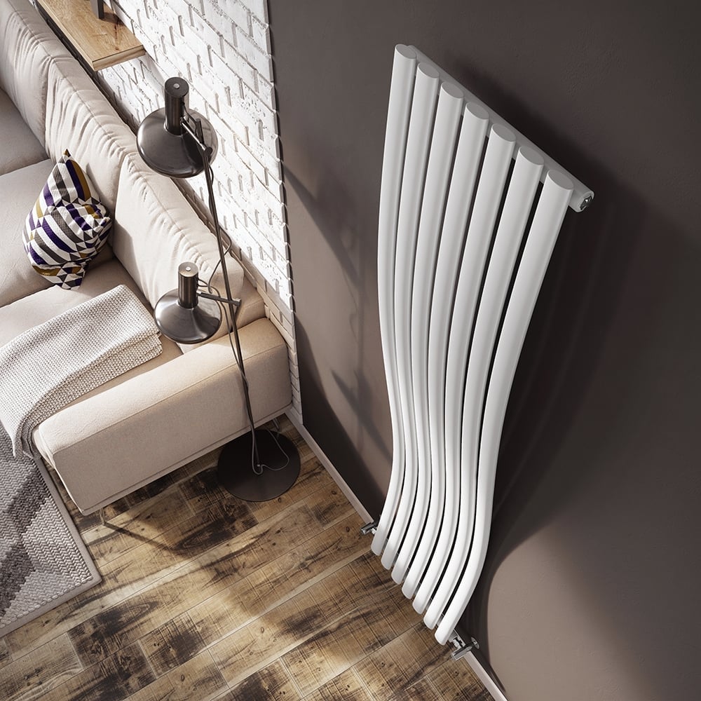 Gamma White Vertical Wave Radiator 1785x413mm