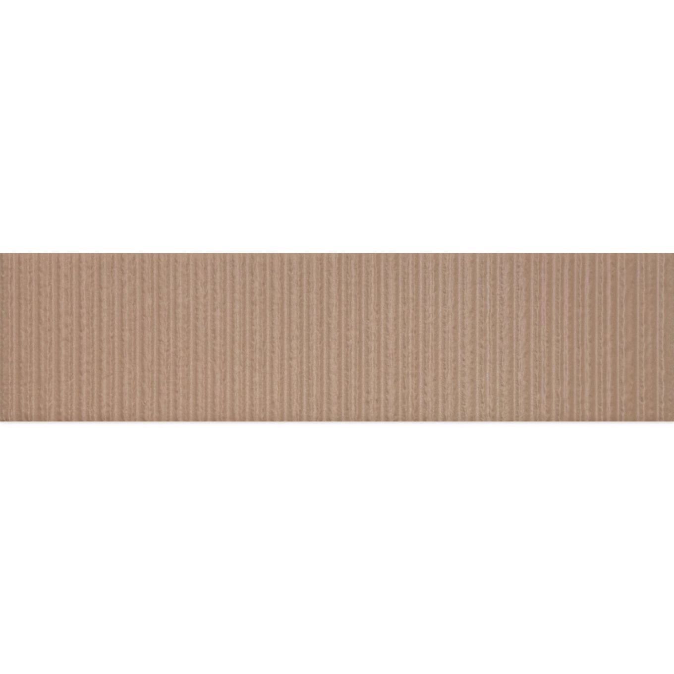 Viera Coto Brown Ribbed Matt Ceramic Brick Tile 75x300mm