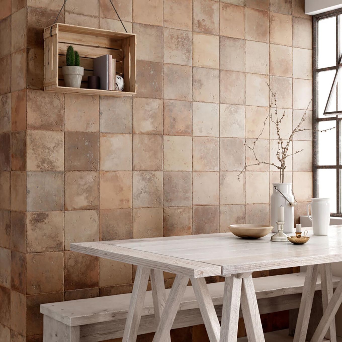 Attica Brown Matt Ceramic Terracotta Tile 450x450mm