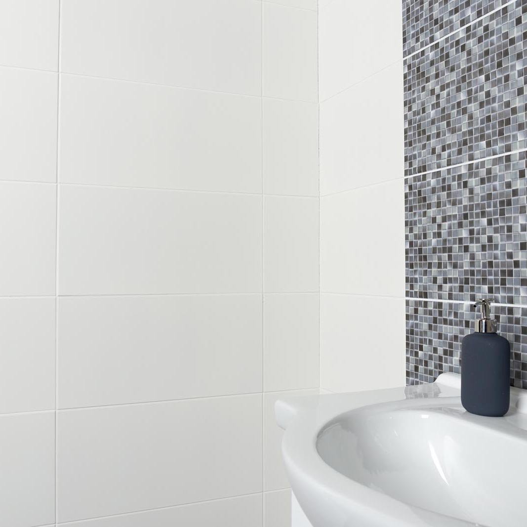 Blanco White Matt Ceramic Wall Tile 250X500mm
