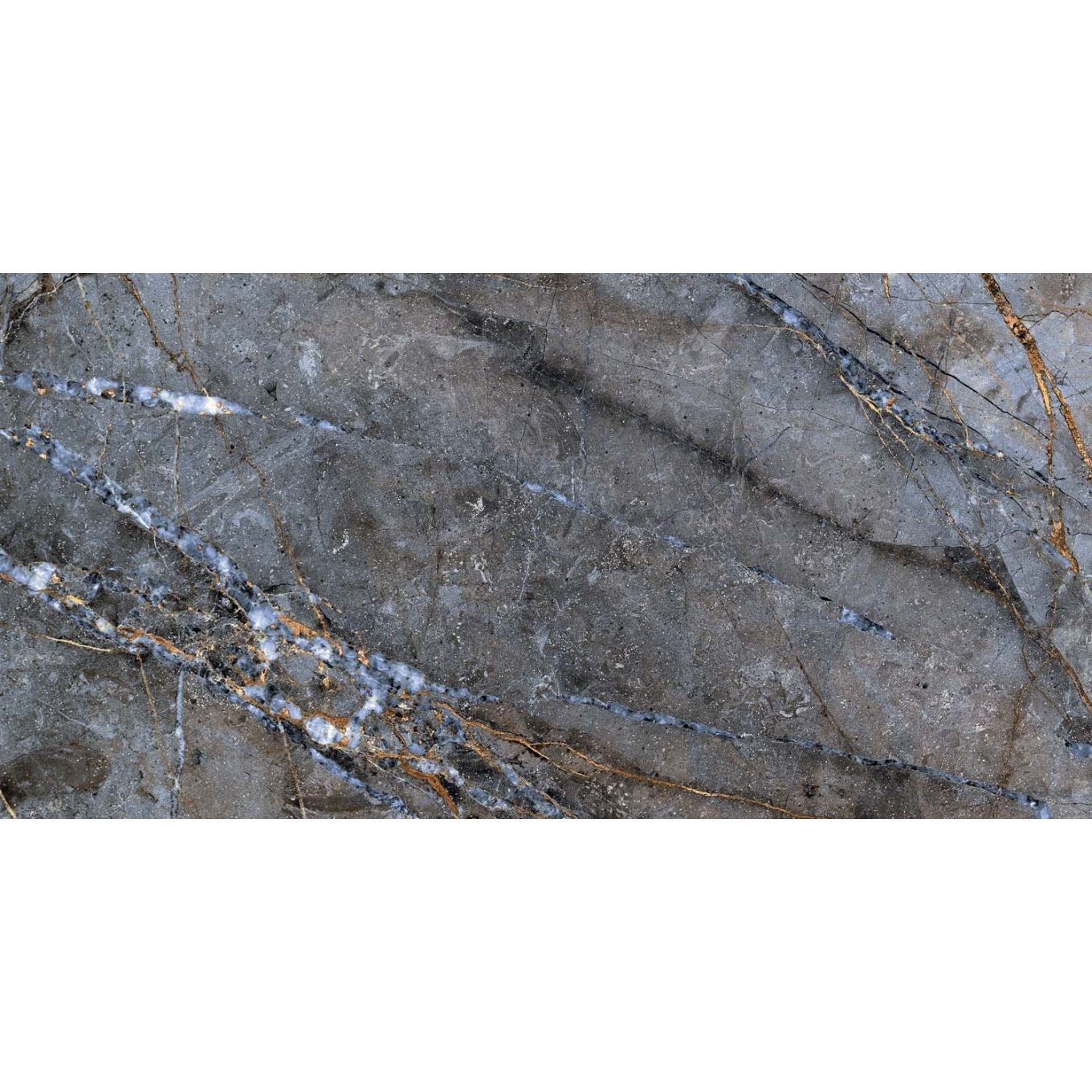 Stockton Blue Gloss Porcelain Tile 1200x600mm