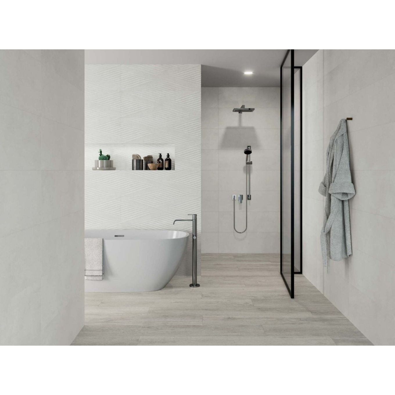 Earth Silver Decor Matt Ceramic Tile 320x900mm