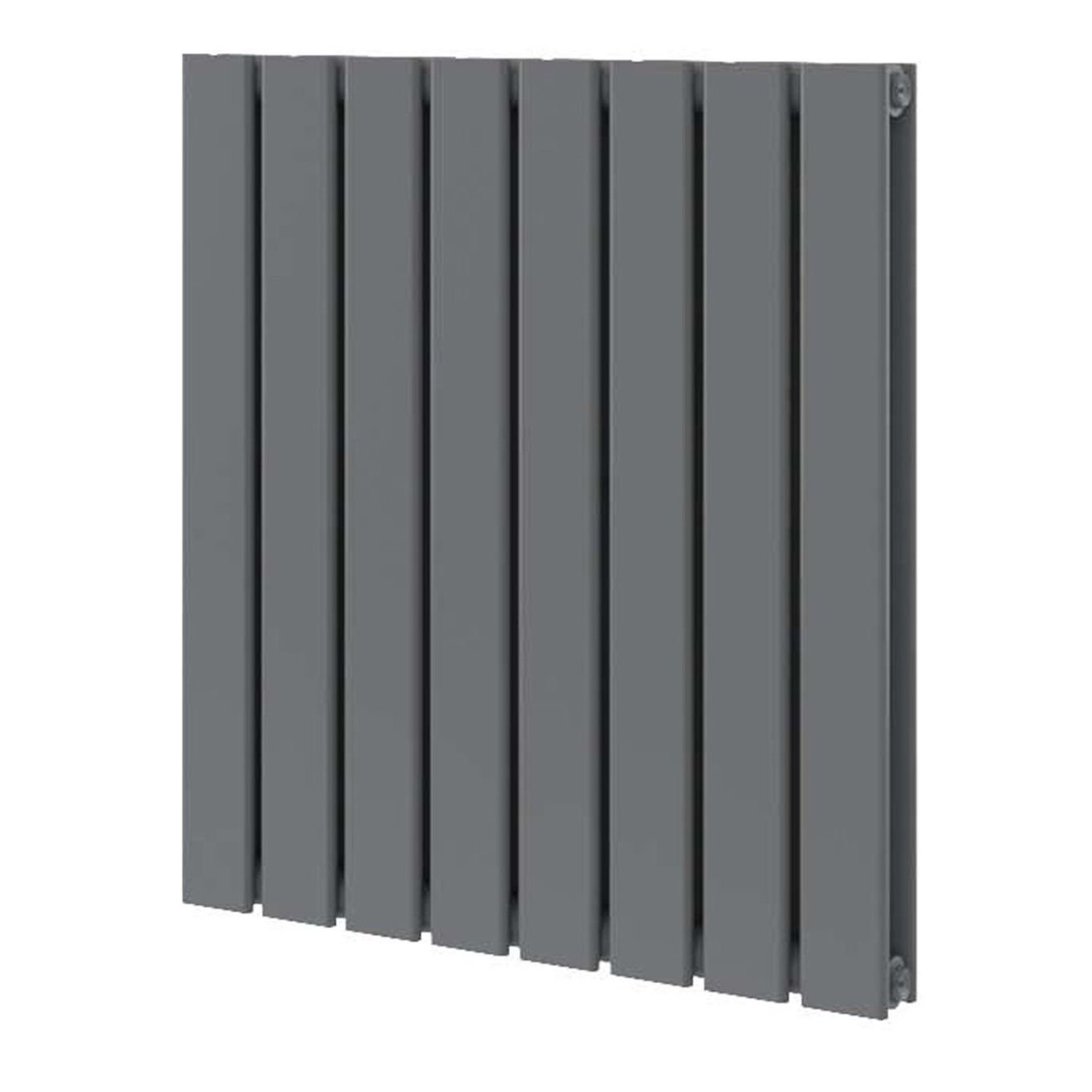 Perth Grey Double Vertical Flat Panel Radiator 600x544mm