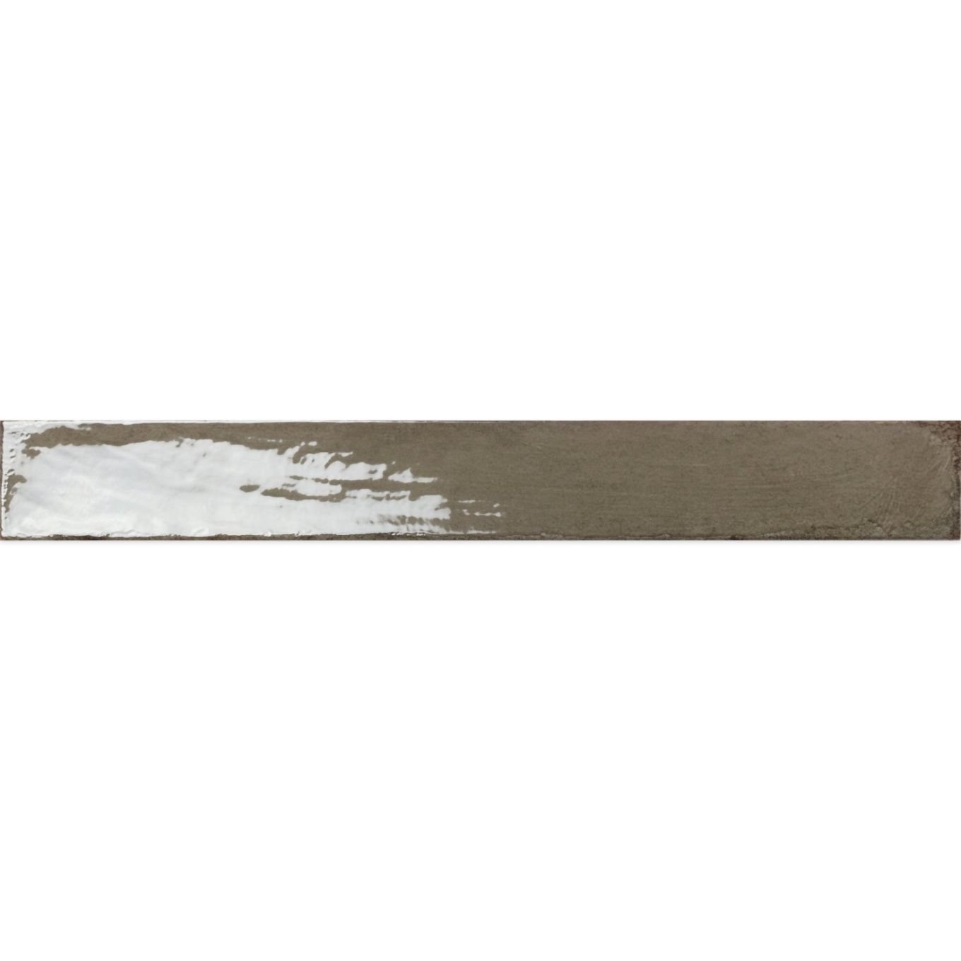 Capri Grey Gloss Ceramic Brick Tile 400x50mm