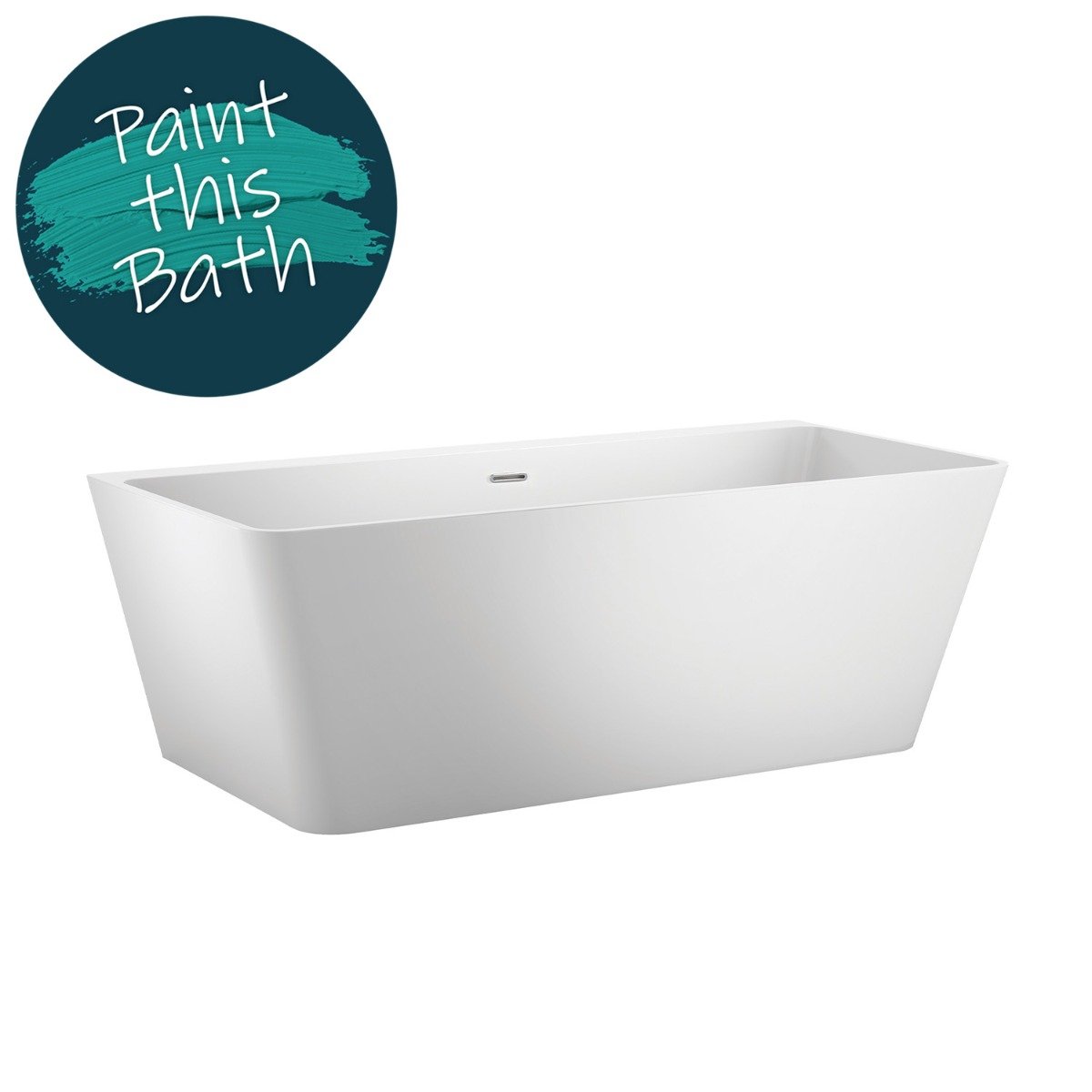 Milo White Freestanding Acrylic Bath 1680x800mm