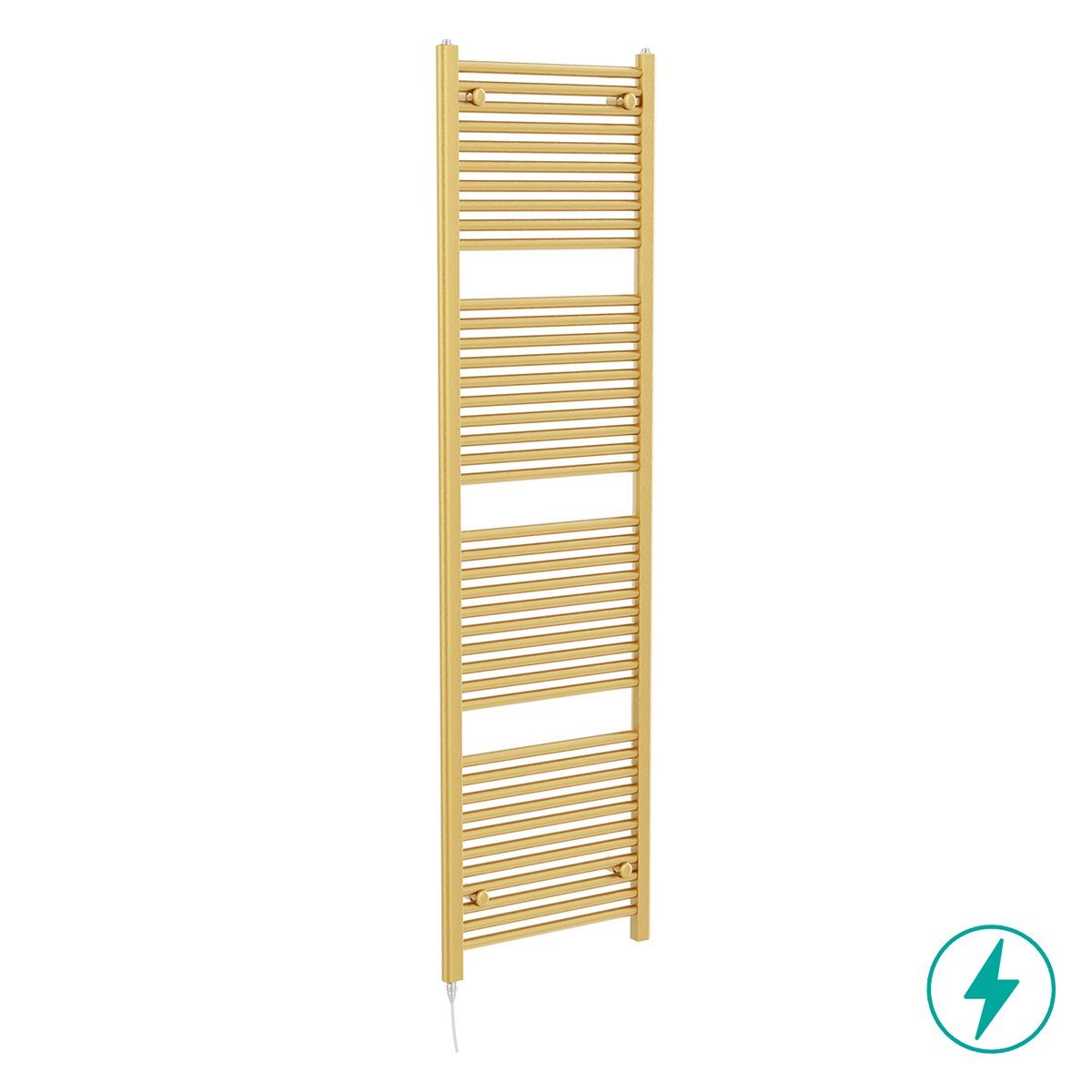 Neptune Brushed Gold Electric Heated Towel Rail 1800x500mm