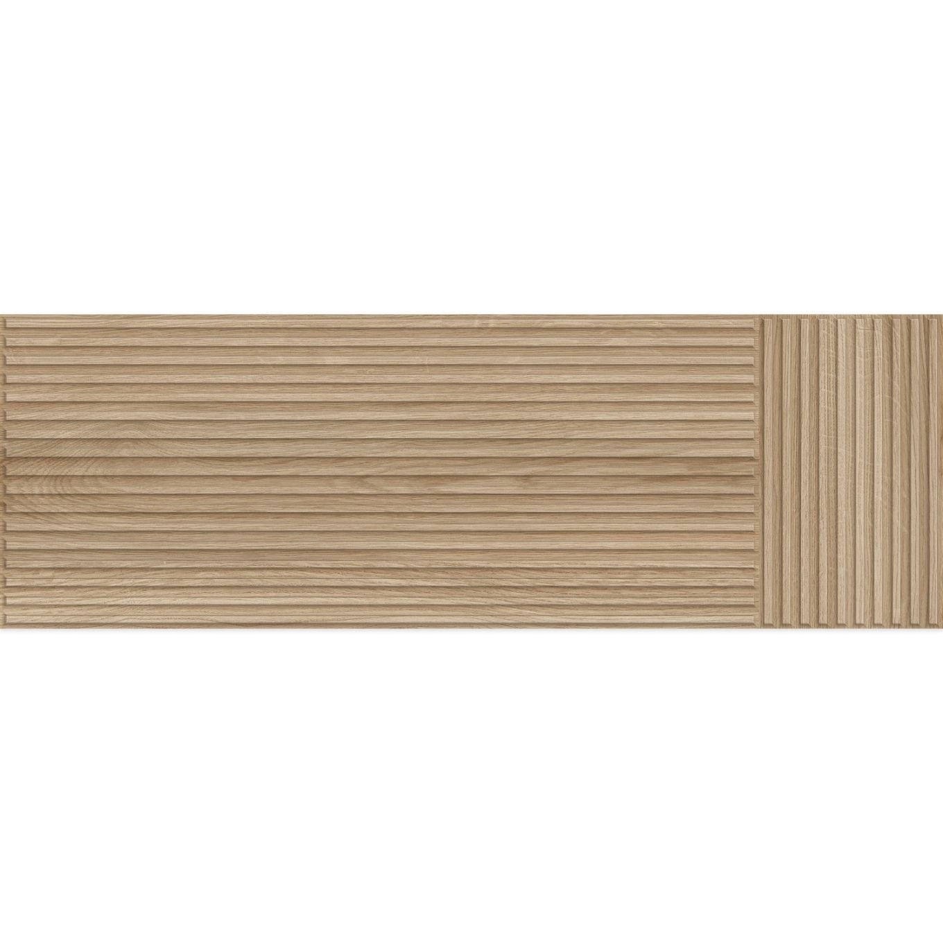 Valour Oak Metric Ribbed Wood Tile 300x900mm