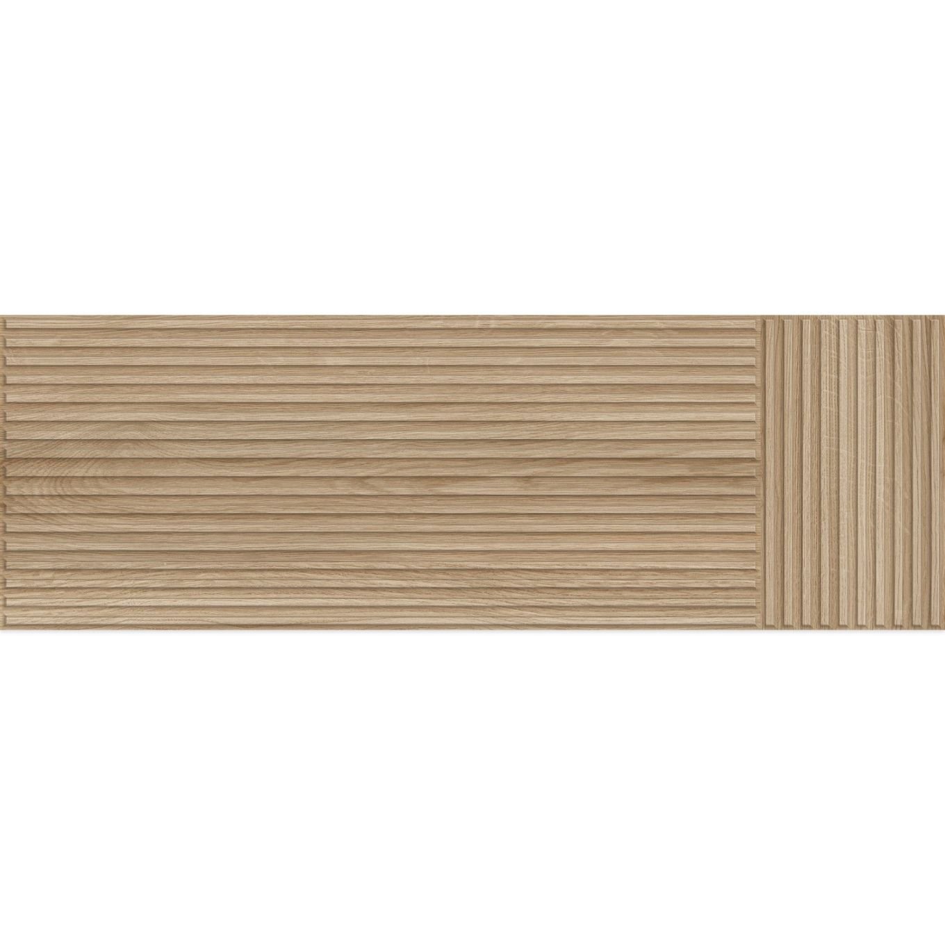 Valour Oak Metric Ribbed Wood Tile 300x900mm