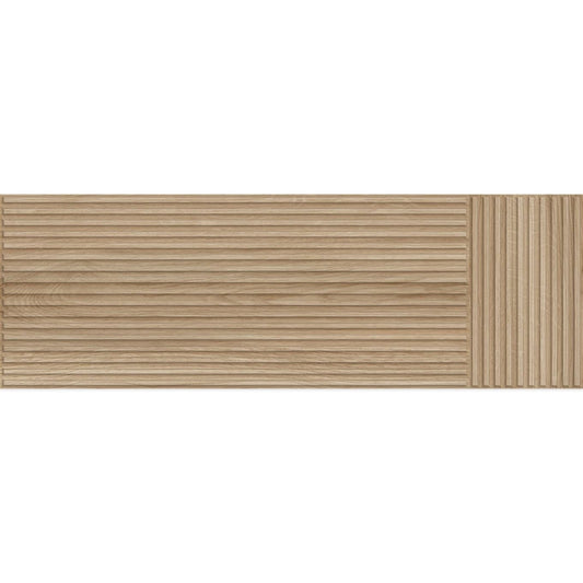 Valour Oak Metric Ribbed Wood Tile 300x900mm